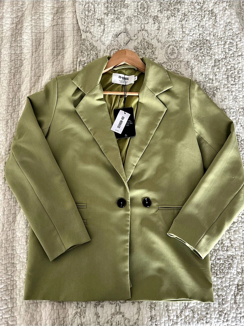 4th Reckless Tailored Collection Tailored Blazer in Green Size Small NWT